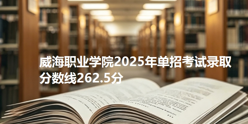 威海职业学院2025年单招考试录取分数线262.5分